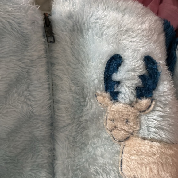 VTG 80s 90s fuzzy jacket 18M 12M baby boy girl unisex - BE MINE USA made - Picture 6 of 7